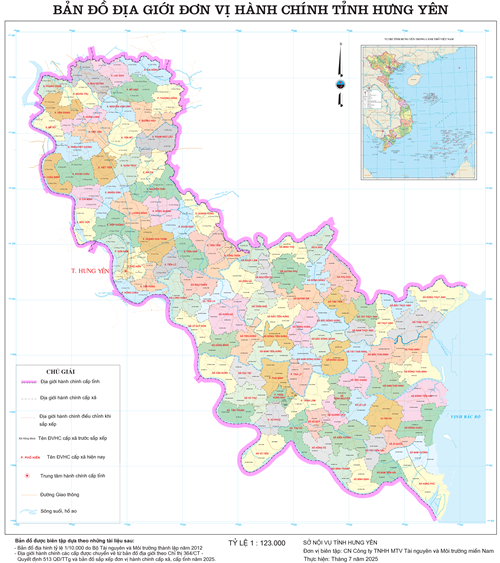Bản đồ hành chính Xã Tiên Tiến