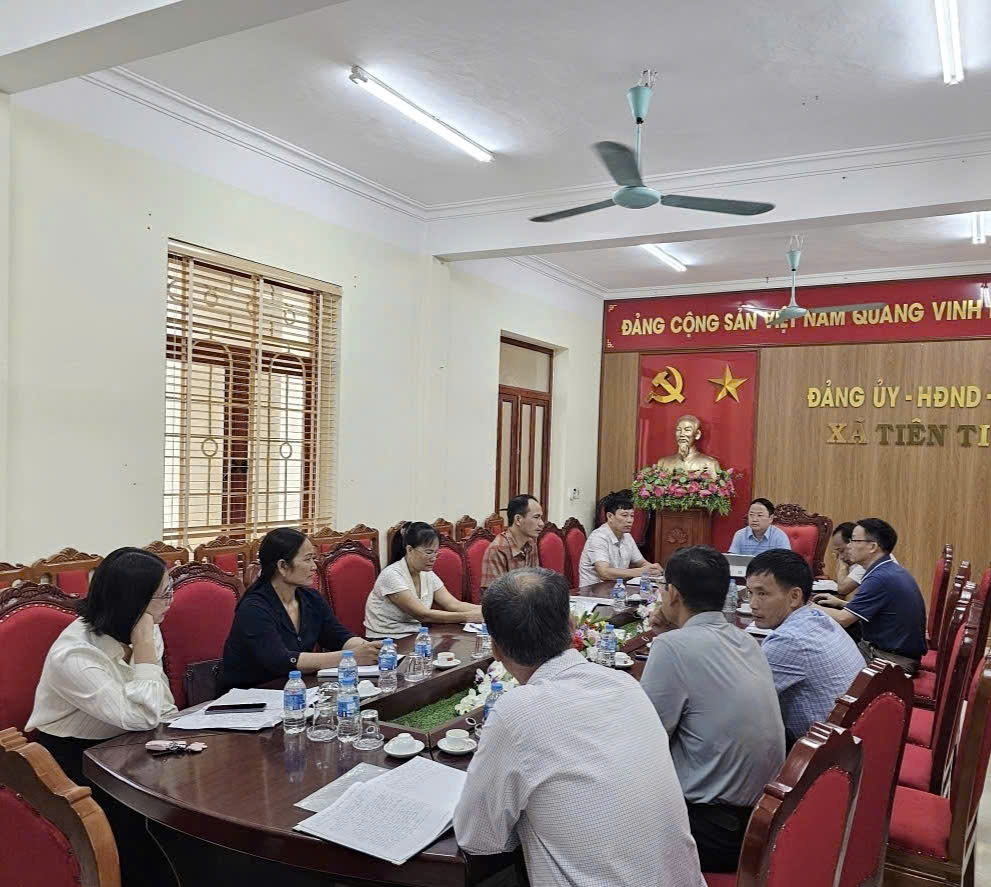 UBND xã Tiên Tiến tổ chức hội nghị đánh giá, đôn đốc tiến độ giải phóng mặt bằng Dự án Cụm công nghiệp Đình Cao
