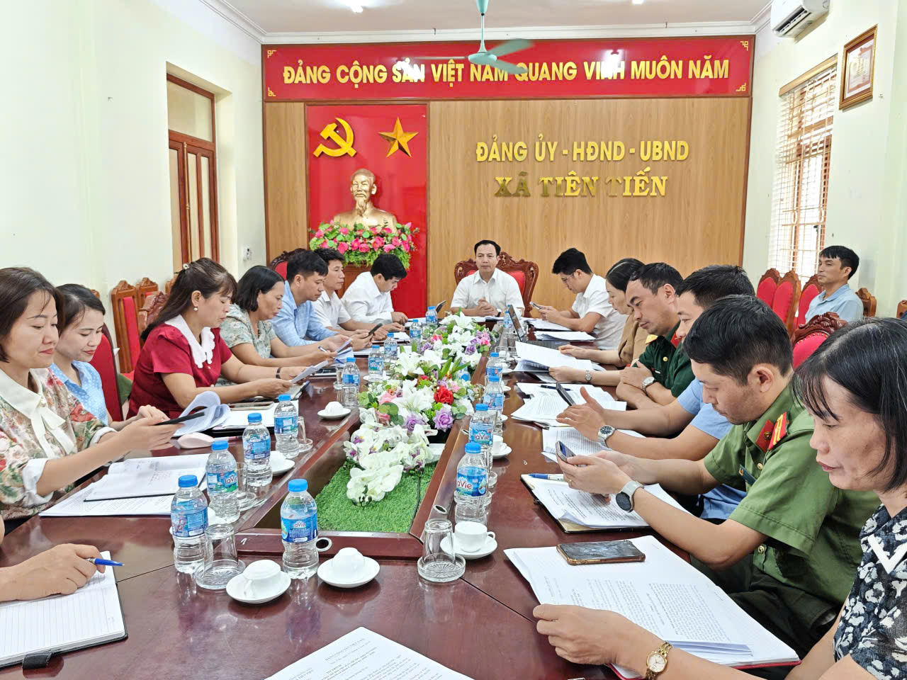 Hội nghị Ban Chấp hành Đảng bộ xã Tiên Tiến tháng 8 năm 2026 cho ý kiến về sửa đổi Quy chế làm việc và Đề án sắp xếp các cơ sở giáo dục