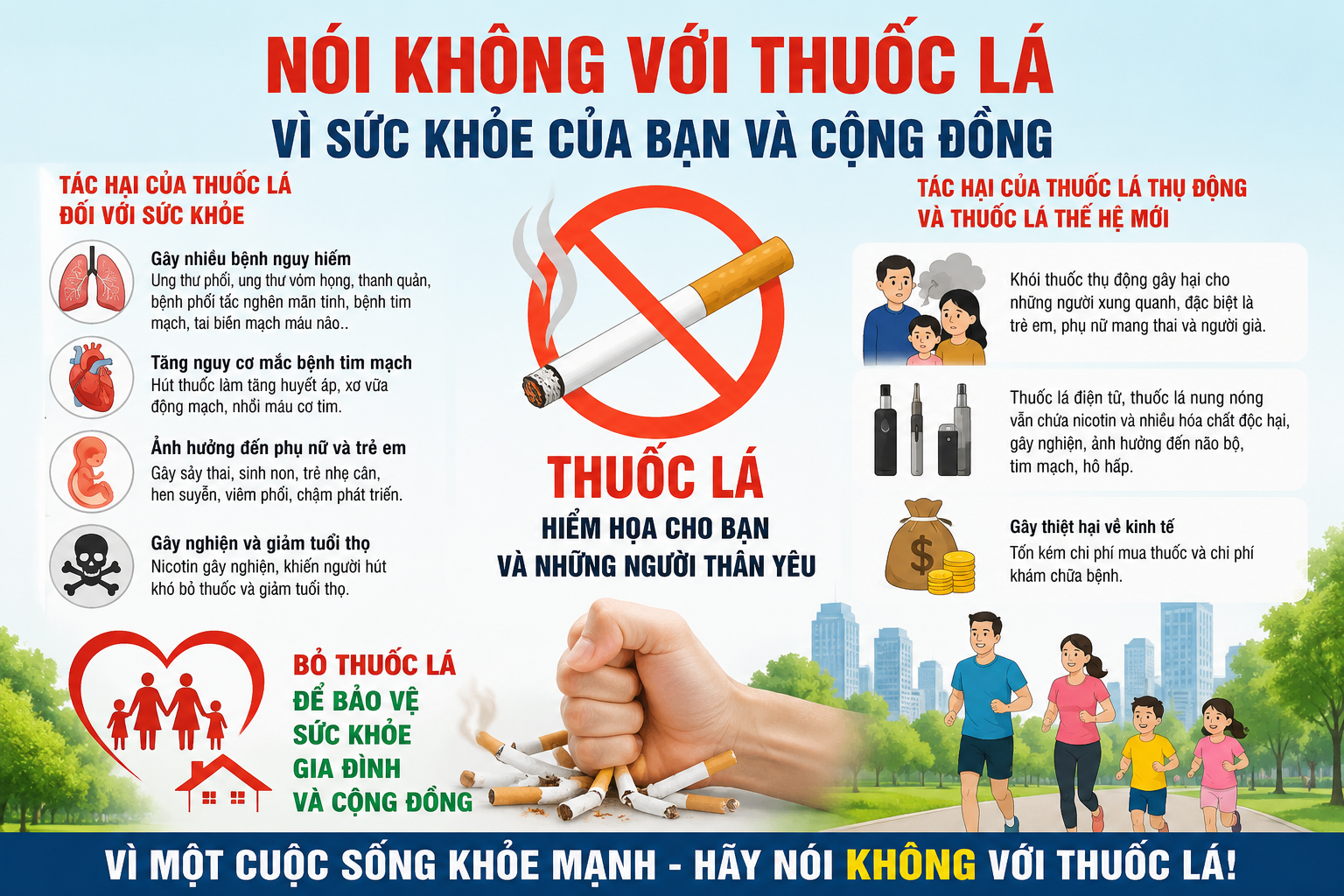 Chung tay phòng, chống tác hại của thuốc lá