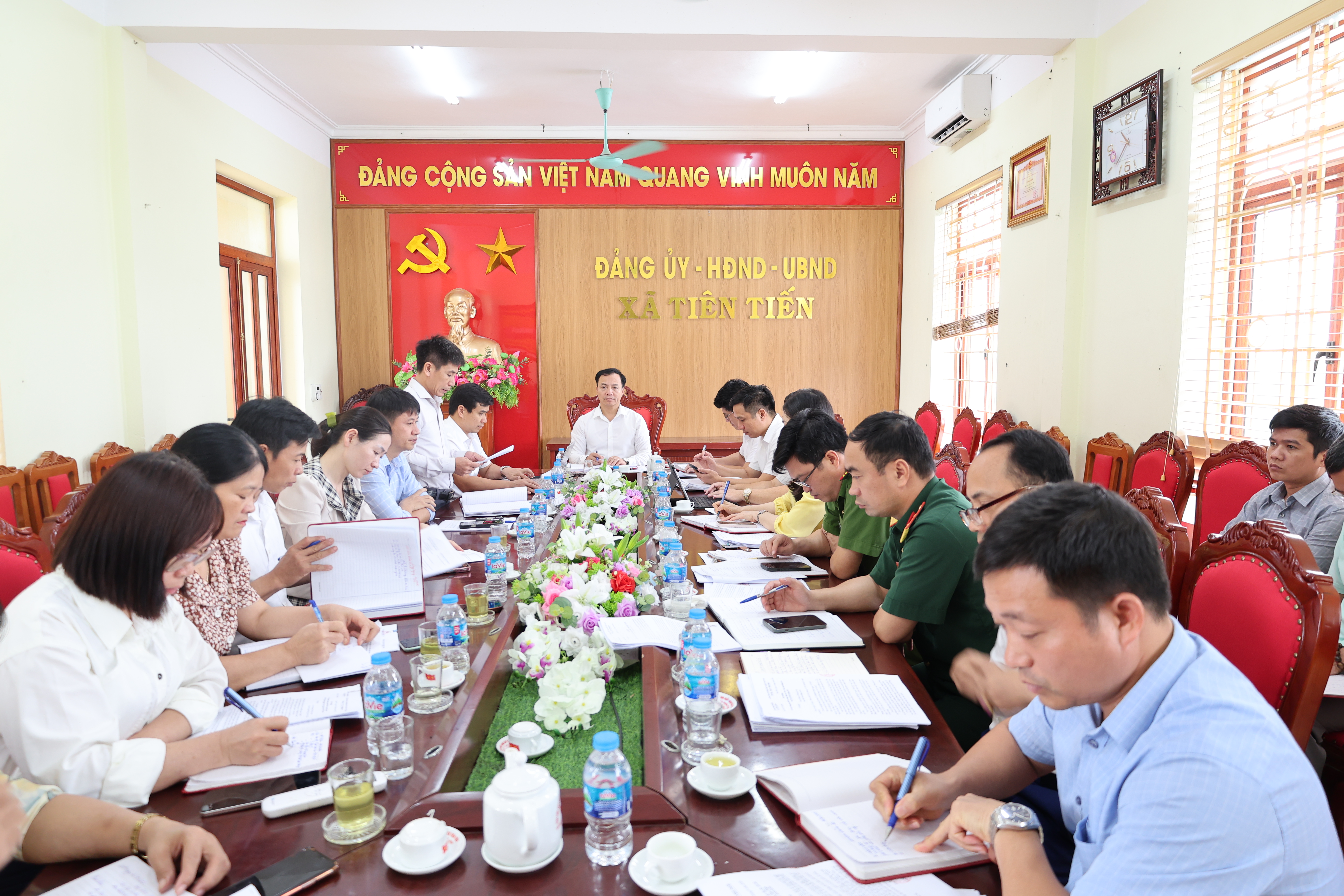 ĐẢNG ỦY XÃ TIÊN TIẾN TỔ CHỨC HỘI NGHỊ BAN CHẤP HÀNH ĐẢNG BỘ LẦN THỨ 19