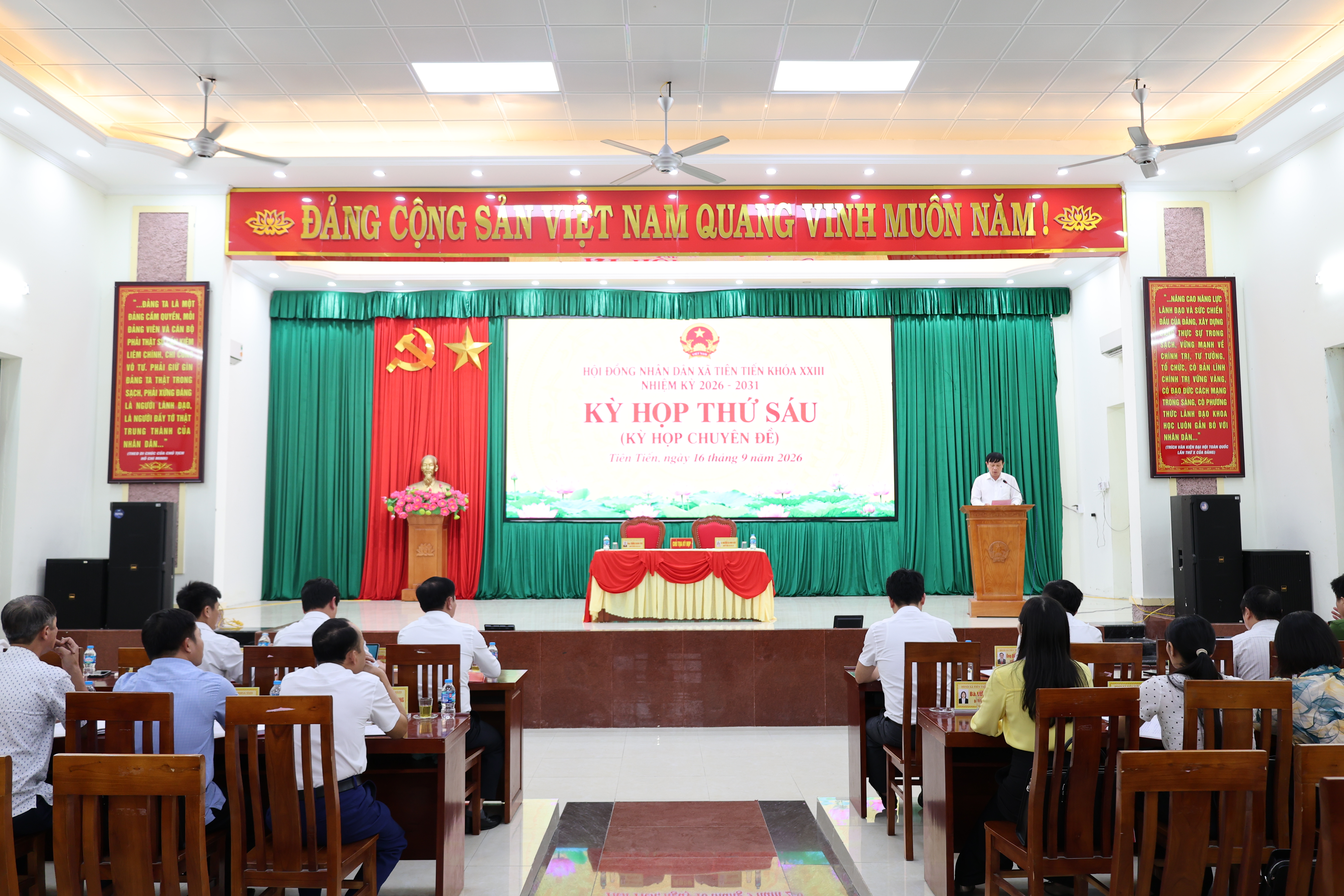 HỘI ĐỒNG NHÂN DÂN XÃ TIÊN TIẾN KHÓA XXIII, NHIỆM KỲ 2026–2031 TỔ CHỨC KỲ HỌP THỨ SÁU – KỲ HỌP CHUYÊN ĐỀ
