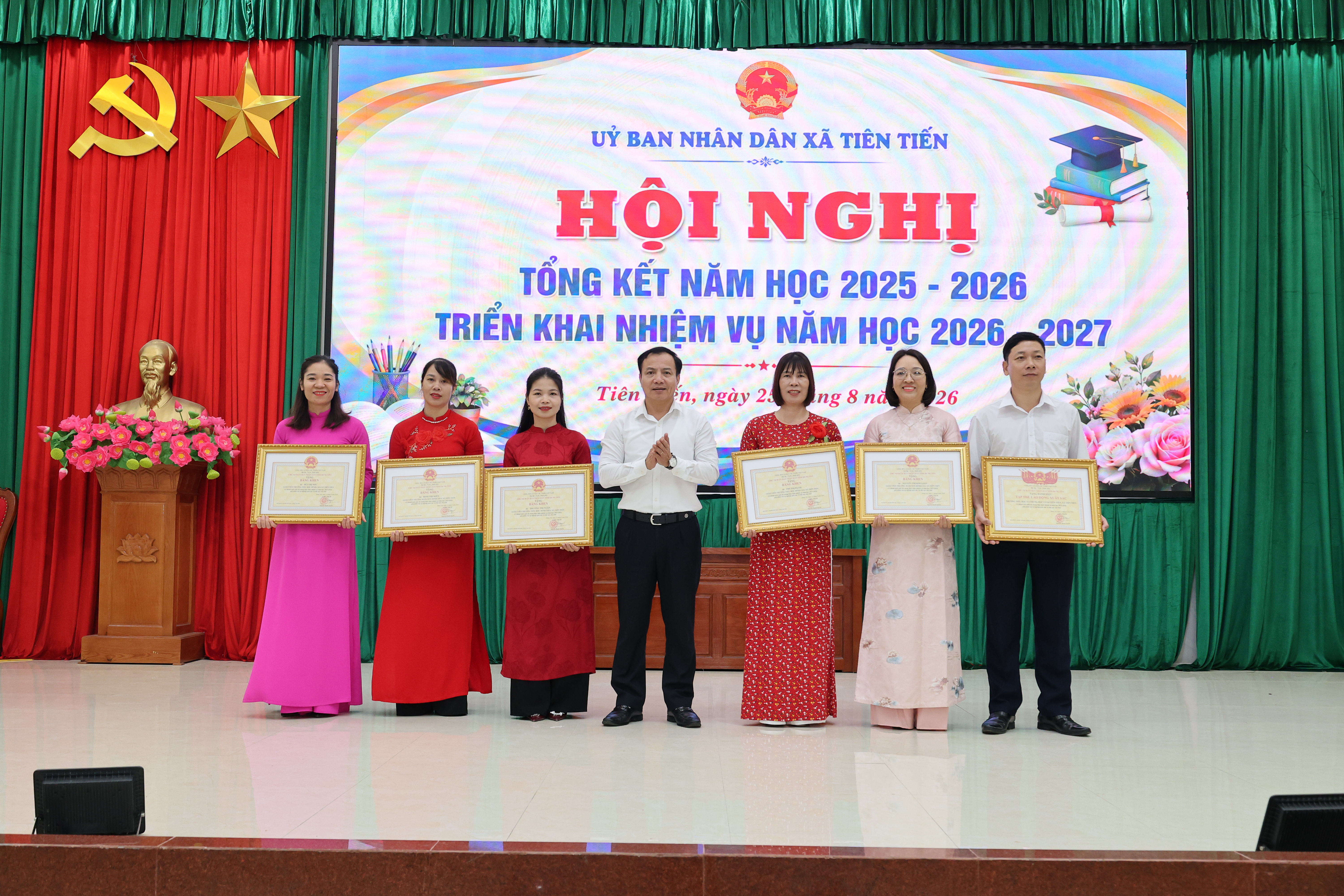 XÃ TIÊN TIẾN TỔNG KẾT NĂM HỌC 2025 - 2026, TRIỂN KHAI NHIỆM VỤ NĂM HỌC 2026 – 2027