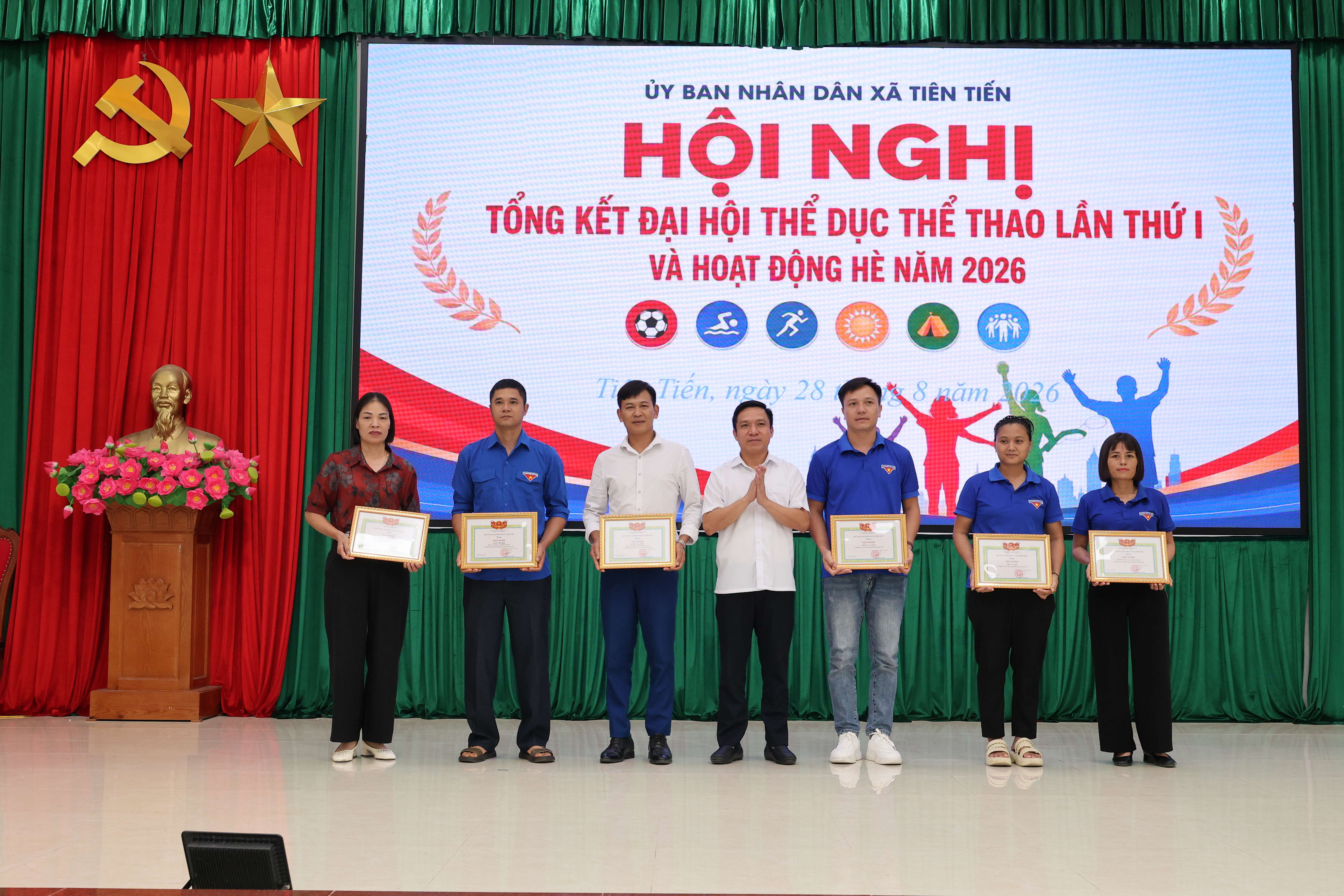 XÃ TIÊN TIẾN TỔNG KẾT ĐẠI HỘI THỂ DỤC THỂ THAO LẦN THỨ I VÀ HOẠT ĐỘNG HÈ NĂM 2026