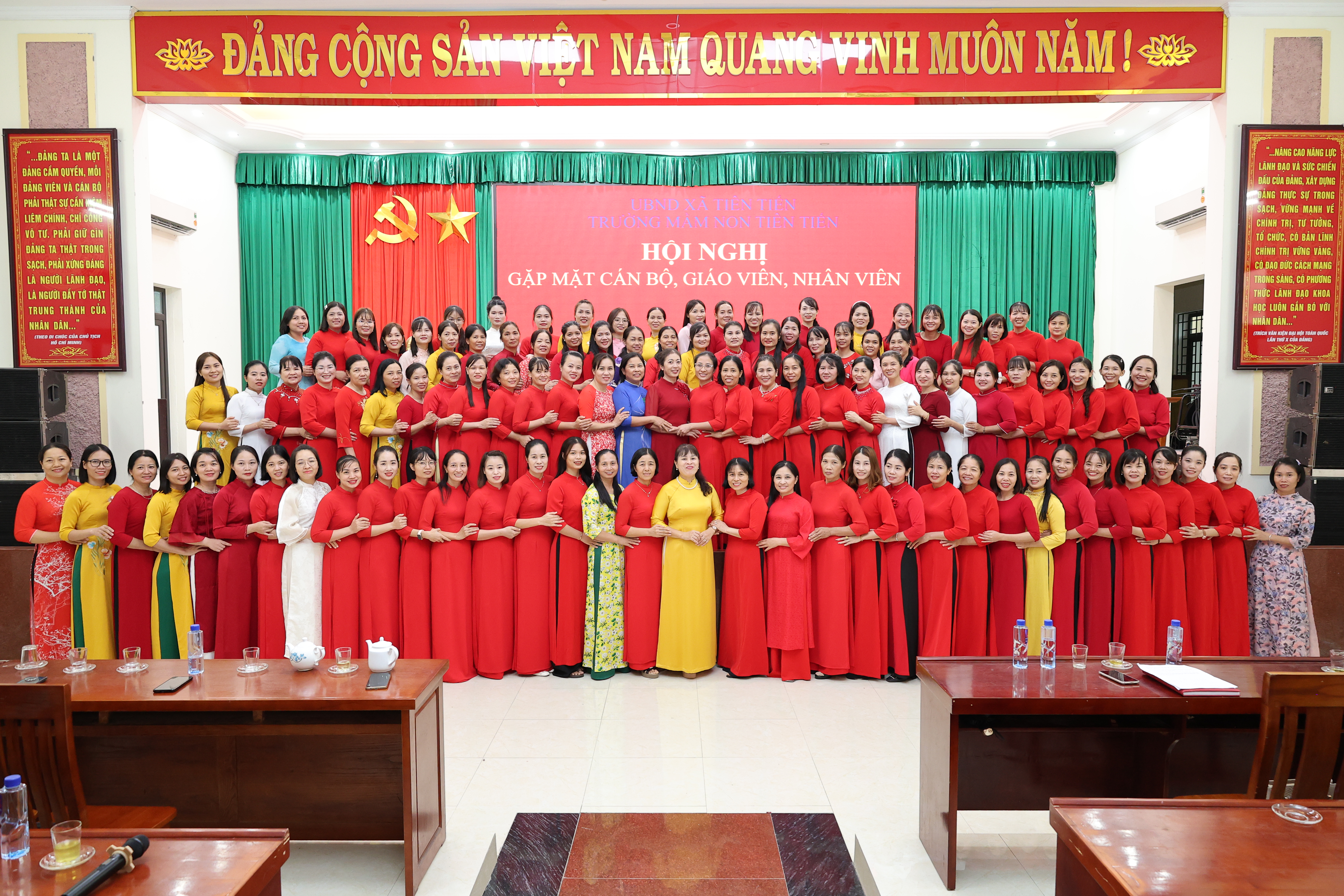 TRƯỜNG MẦM NON TIÊN TIẾN TỔ CHỨC HỘI NGHỊ GẶP MẶT CÁN BỘ, GIÁO VIÊN, NHÂN VIÊN SAU SÁP NHẬP