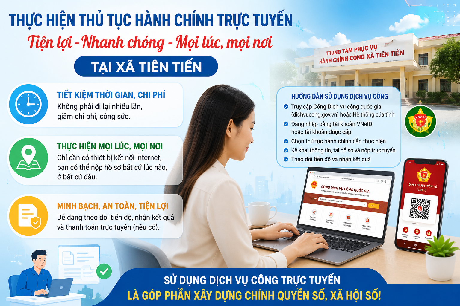 Thực hiện thủ tục hành chính trực tuyến – Nhanh hơn, tiện hơn cho người dân