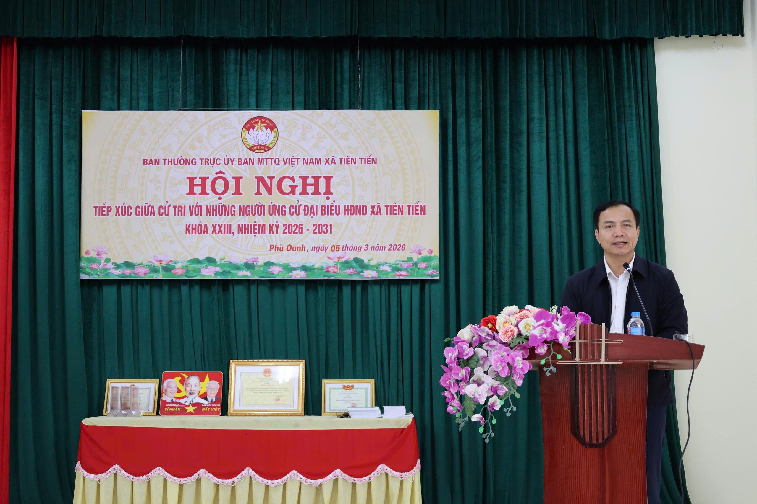Hội nghị tiếp xúc cử tri, vận động bầu cử đối với những người ứng cử đại biểu HĐND xã nhiệm kỳ 2026- 2031 tại đơn vị bầu cử số 3