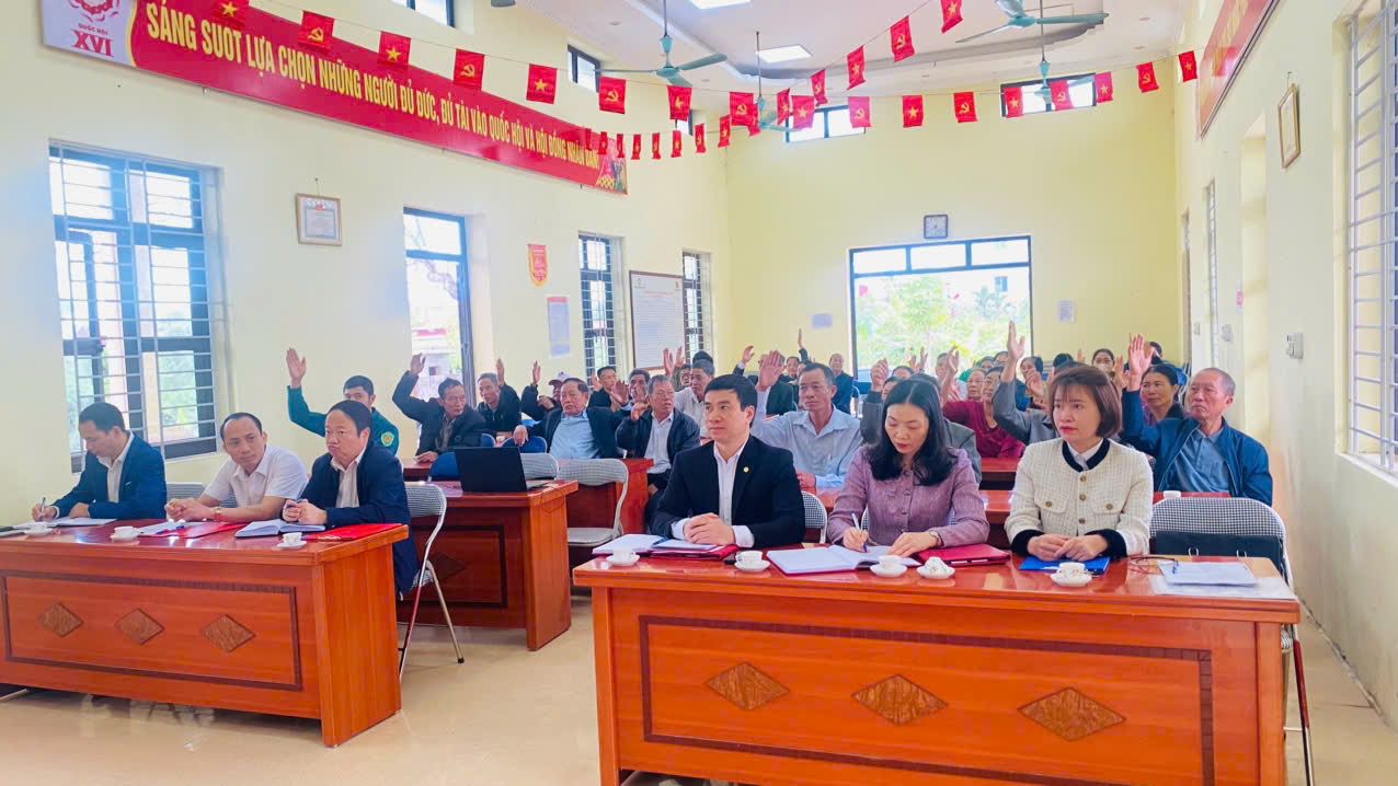 Hội nghị tiếp xúc cử tri, vận động bầu cử tại thôn Văn Xa đối với những người ứng cử đại biểu HĐND xã khoá XXIII nhiệm kỳ 2026-2031
