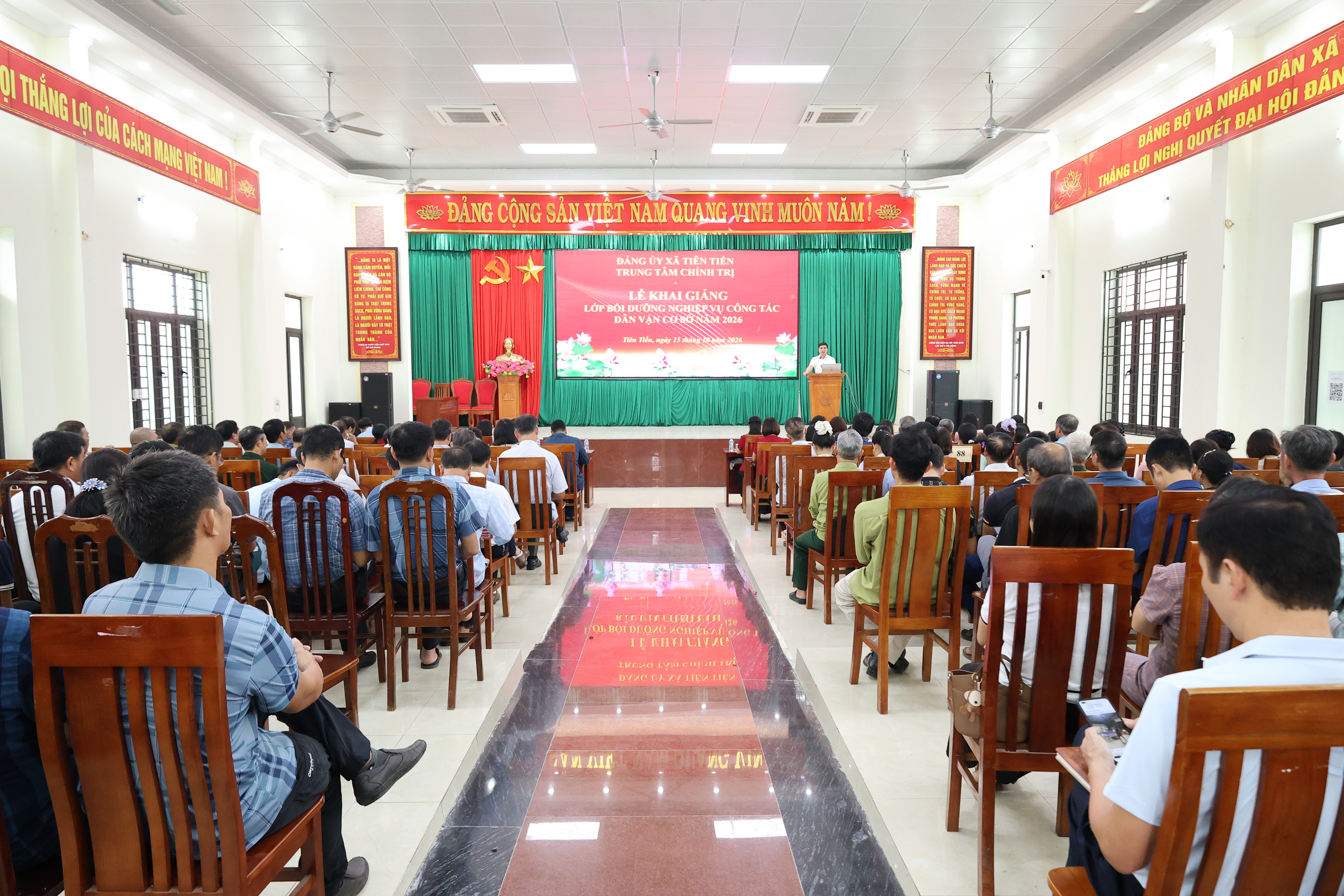 TRUNG TÂM CHÍNH TRỊ XÃ TIÊN TIẾN TỔ CHỨC KHAI GIẢNG LỚP BỒI DƯỠNG NGHIỆP VỤ CÔNG TÁC DÂN VẬN CƠ SỞ NĂM 2026